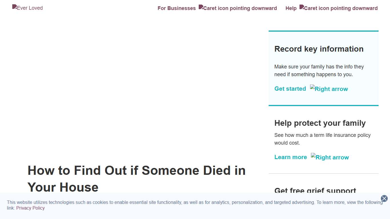 How To Find Out If Someone Died In Your House | Ever Loved
