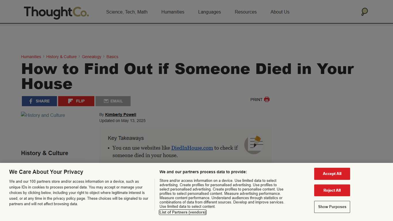 How to Find Out if Someone Died in Your House